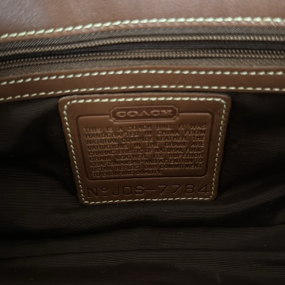 Authentic vintage tan coach purse with coach tag. - Picture 3 of 6